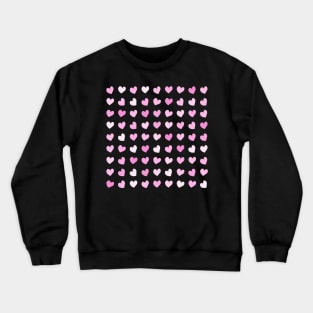 Pink Hearts Pattern Crewneck Sweatshirt